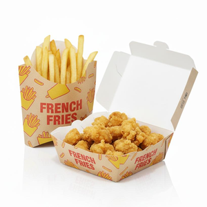 Logotipo personalizado de fábrica para llevar comida Snack Churros Fish and Chips caja de papel, embalaje personalizado para llevar cargado caja de patatas fritas - Product Image 2