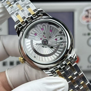 Montre de luxe pour homme et femme, boîtier en acier inoxydable, aiguilles en forme de croissant, calendrier, cadran en cristal saphir, étanche - Product Image 3