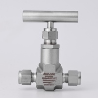 Vanne à aiguille haute pression SS316 NPT 6000 PSI avec bonnet intégré pour le contrôle du débit dans l'industrie pétrochimique, pétrolière et gazière