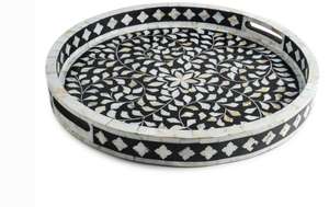 Bandeja de Servir de Lujo con Incrustaciones de Madreperla para Servir Bebidas, Café y Aperitivos, Disponible a Precio de Fábrica - Product Image 3