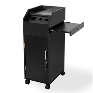 LETop Selling Beauty <b>Storage</b> Cart Hair Dryer Holder Stylist Equipment Lockable Rolling <b>Wheels</b> Salon <b>Trolley</b> - Product Image 1