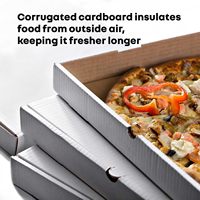 Cajas de Cartón Corrugado para Pizza Personalizadas, Ecológicas, con Certificación ISO, Grado Alimenticio, Laminación Mate Personalizada