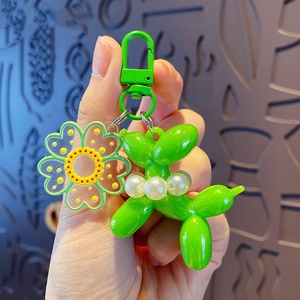 Wholesale Fashion PVC 3D Cartoon Pearl Puppy Beaded Bubble <strong>Dog</strong> <strong>Keyring</strong> Charm Colorful Balloon <strong>Dog</strong> Keychain - Product Image 6