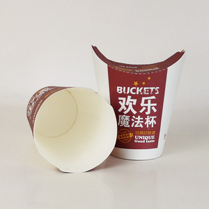 Boîte à frites personnalisée pour <span class=keywords><strong>livraison</strong></span> de repas chauds, biodégradable, résistante à l'huile, réutilisable, pliable, avec impression et logo - Product Image 2