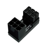 Adaptateur PCIe 8 broches 6 broches à 180 degrés, connecteur en U pour carte graphique, câble d'alimentation GPU de bureau à profil bas