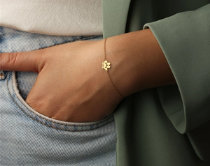 אופנה מינימליסטית אישית כלב עמיד למים להדפיס שם מותאם אישית 18k זהב 18k צמיד שרשרת קסם לנשים - Product Image 4