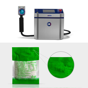 Machine de codage pour sacs composites, marquage de la date de lot/expiration, laser à fibre compact 30W en ligne, homologué CE, haute précision - Product Image 1