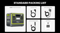 Estación de Energía Portátil FOSSiBOT F2400 de 2400W y 2048Wh con Batería LiFePO4, Carga Solar, Control por Aplicación, Generador Certificado para Camping y Viajes