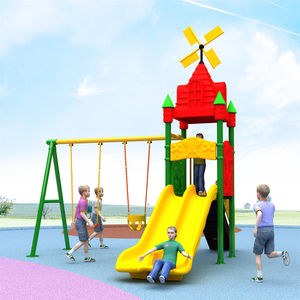 Equipo de patio de recreo competitivo de alta calidad, tobogán de plástico para exteriores de poste de 76 mm para <span class=keywords><strong>restaurante</strong></span> y parque de atracciones - Product Image 4
