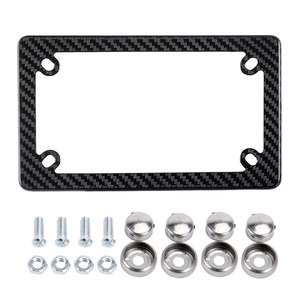 Support de plaque d'immatriculation de moto en fibre de carbone, fixation arrière, taille standard américaine, étanche, résistant à l'usure, pièce de mise à niveau - Product Image 5
