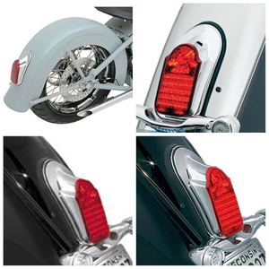 Luz de freno trasera para motocicleta, Chip LED de alto brillo, apariencia roja cromada, rendimiento duradero para motocicleta personalizada Universal - Product Image 2