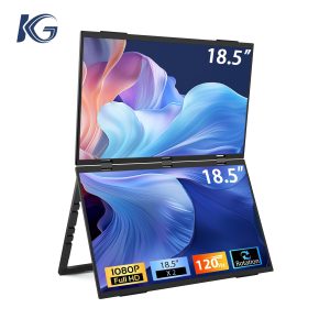 18.5 inch Ultra Slim xách tay màn hình kép máy tính xách tay màn hình IPS Bảng điều chỉnh Loại C rộng xem 100Hz Tốc độ làm mới có thể gập lại thiết kế - Product Image 2