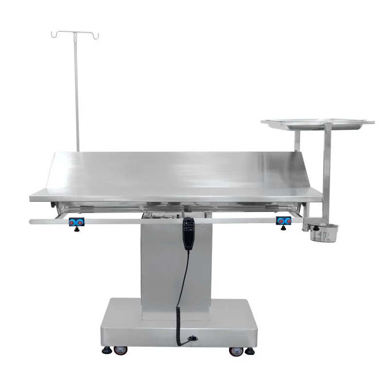 पशु चिकित्सा क्लिनिक उपकरण स्टेनलेस स्टील वी-प्रकार सर्जिकल ऑपरेशन टेबल पशु चिकित्सा परीक्षा टेबल