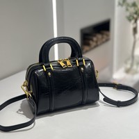 Sac fourre-tout Boston haut de gamme en cuir véritable fait sur mesure pour femme, petit sac à bandoulière en cuir huilé, style urbain