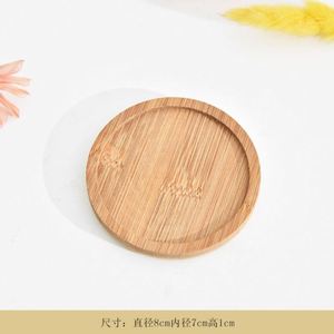 Posavasos Redondos de Bambú Personalizados para Macetas, Ideales con Orificio para Macetas con Forma de Búho, Compatibles con la Mayoría de las Macetas - Product Image 2