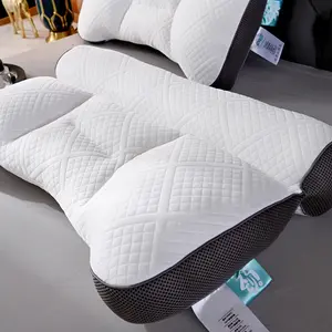 Gran oferta de tela de alta calidad, más suave y cómoda almohada blanca clásica Popular, almohadas de felpa para el cuerpo