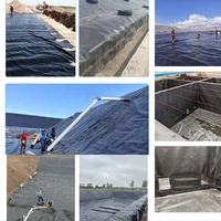 Géomembrane HDPE imperméable de 1,2 mm, membrane plastique anti-âge et anti-humidité pour revêtement de bassin, revêtement de barrage, revêtement de bassin piscicole, revêtement de pente