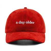 Nouvelle Tendance Casquette de Baseball en Daim Personnalisée avec Logo Brodé Plat Couleur Unie Qualité Supérieure 6 Panneaux Chapeau de Sport