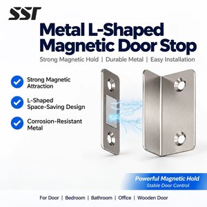 Cerradura Magnética para Puerta Corredera de Gabinete Metálico SSR, Adhesivo Fuerte, Diseño Moderno, Fácil Instalación, para Cocina, Sala de Estar, Baño - Product Image 1