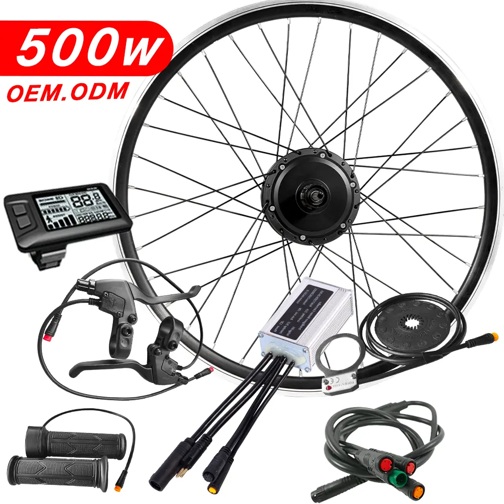 Factory 48v 500w 45km/h Ebike Bicycle Hub Motor Rear Wheel Conversion Kit Electric Bike