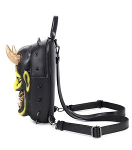 Sac à dos Naynefuw unisexe pour hommes et femmes, Halloween, jaune, unique, personnalisé, horreur, rivets, cornes, diable, satan, <span class=keywords><strong>Hellboy</strong></span>, Oni, masque - Product Image 6