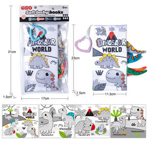 <span class=keywords><strong>Libro</strong></span> di stoffa con coda di animale per bambini resistente alle lacrime per libri sensoriali morbidi libri per bambini giocattolo educativo precoce - Product Image 2