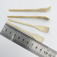Mini spatule en bambou de 8,5 cm, cuillère courbée
