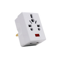 Adaptor Multi Colokan Universal MG7196N 3 Arah UK dengan 3 Stopkontak 10A Ekstensi Plastik