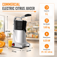 Extracteur de jus d'orange et de citron automatique commercial à haute efficacité avec conception anti-goutte, capacité de 5 L, puissance de 250 W