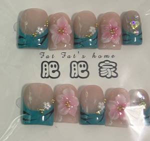 <span class=keywords><strong>Faux</strong></span> ongles à presser FatFat faits main, forme canard bébé, style européen carré - Product Image 5