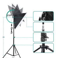Perlengkapan Pencahayaan Softbox Fotografi untuk Pemotretan Produk, Latar Belakang, Pakaian Potret, Lampu Pengisi Dalam Ruangan untuk Siaran Langsung, Kit Flash