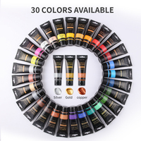 Ensemble de peinture acrylique Giorgione avec logo personnalisé, 12 couleurs, 75 ml, boîte de couleurs personnalisée pour artistes, peinture DIY sur verre et toile