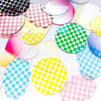 Aangepaste Grootte Plastic Cirkels Uv Afdrukken Kleur Lasergesneden Acryl Schijf Decoratie Poetst Acryl Ronde Schijf