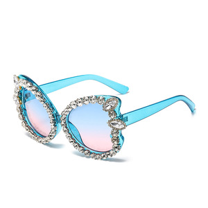 Jamie 2331BM Rhinestone Cat Eye Sunglasses Black Frame UV400 Women's Fashion Sunshades - Product Image 4
