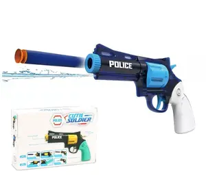 Jeu de fléchettes en mousse de Police et pistolet à eau en plastique 2 en 1, jouet de tir doux, ensemble de jeu