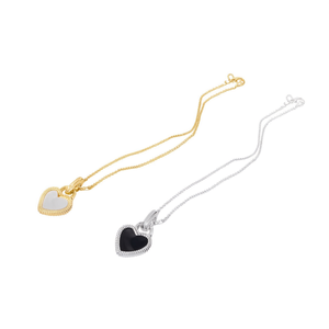 Collar con colgante de corazón XL1326, chapado en oro, aleación de zinc, estilo clásico, cadena de serpiente, para uso diario, unisex, regalo, joyería. - Product Image 1