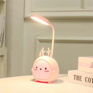 Dibujos animados lindo mascota Animal oso cerdo gato perro recarga batería Led mesa noche luz niño protección ocular colorida mesa noche lámpara - Product Image 2