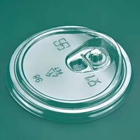 Nouveau design – Couvercles sans paille en PET de qualité alimentaire – Tailles personnalisables – Couvercles en plastique jetables pour thé boba et boissons froides