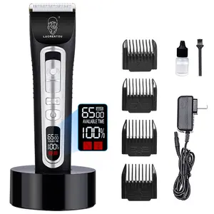 Wholesale LCD Display Quiet Professional And Low Noise Practical Pet Clipper Best Electric Dog Hair Trimmer Shaver Machine