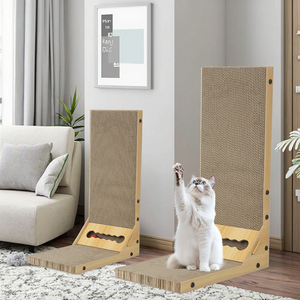 Mèo gãi Pad dọc sóng chuông bóng vật nuôi cung cấp hình chữ L tông mèo <span class=keywords><strong>scratcher</strong></span> - Product Image 3