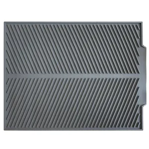 Alfombrilla de silicona para secado de platos de cocina, estera de secado de platos grande de silicona, impermeable, aislante para Cocina