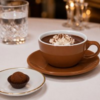 Offre Spéciale – Ensemble Tasse et Soucoupe en Céramique Marron Caramel Brillant 150 ml pour Café Expresso, Idéal Maison, Cuisine, Café, Cadeau de Mariage