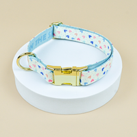 Ensemble collier et laisse pour chien avec motif imprimé personnalisé en usine, kit d'accessoires pour animaux de compagnie entièrement assorti pour chiens et chats, vente en gros