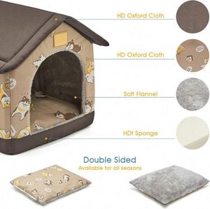Free Sample Cozy Pet <b>Bed</b> House, Indoor/Outdoor Pet House, S Size for Cat and Small Dog, Warm Cave Sleeping <b>Nest</b> <b>Bed</b> for Cats - Product Image 2