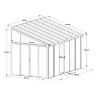 Jardin d'hiver Balcon Aluminium 4 saisons Véranda extérieure de luxe Véranda en verre Véranda Sun Room House