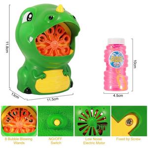 TIKTOK Cross-Border <span class=keywords><strong>AliExpress</strong></span> verano eléctrico dibujos animados verde al aire libre niños Q lindo cocodrilo burbuja máquina Juguetes - Product Image 3