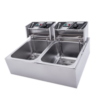 Friteuse Électrique Professionnelle de Restaurant 6L à Double Cuve