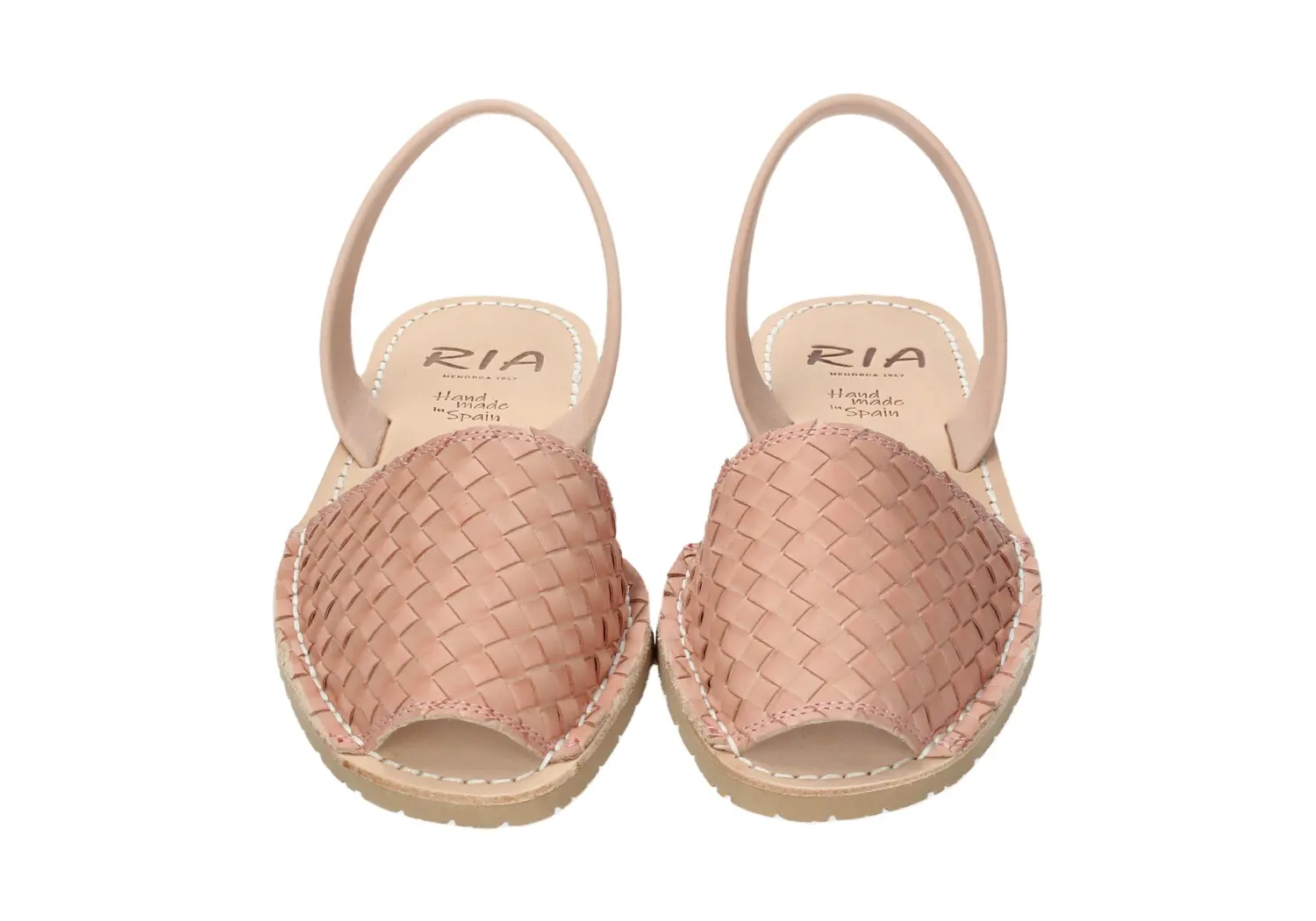 High quality handcrafted menorcan sandals made from pink genuine leather