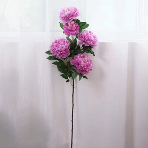 Flores de Peonía Artificiales, 5 Cabezas Grandes, Flor de Seda de 100cm 200cm, Decoración para Bodas y Hogar, Accesorios de Fotografía - Product Image 1