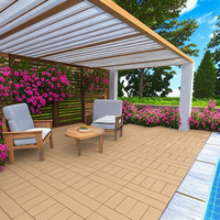 Dalles de terrasse en polypropylène haute densité (PP) à grille creuse pour drainage rapide, installation facile, revêtement de sol en plastique pour intérieur et extérieur